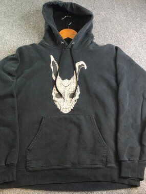 Donnie Darko Hoodie Men Small Black Bunny Hanes Ultimate Cotton Vintage Too Loud
